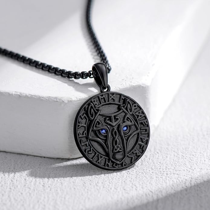 KoyeKei Viking Necklace for Men 925 Sterling Silver Viking Norse Pagan Jewelry Gifts for Women
