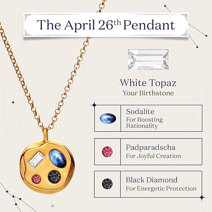 Birthdate 14k Gold Necklace for Women - 16-20in Adjustable 14 Karat Gold Chain with Lobster Clasp - Cadenas de Oro 14k Puro Para Mujer, Ladies Jewelry Birthstone