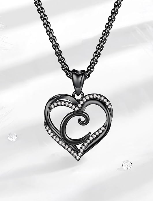 INFUSEU Unique Initial Necklaces for Women Girls Small Heart Letter Jewelry, Meaningful Personalized Gifts