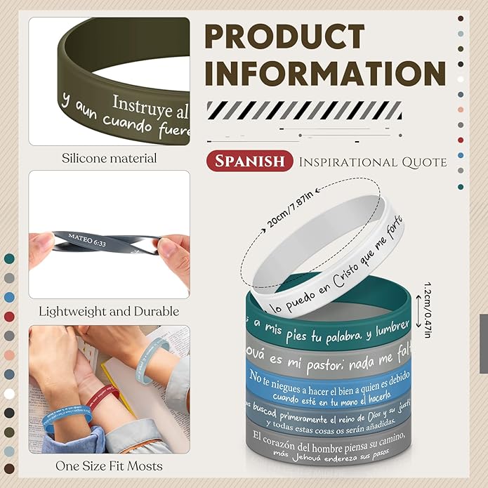 Ecation Bible Verses Bracelets Bulk Scripture Silicone Wristbands Inspirational Motivational Quote Rubber Wristbands Christian Bracelets for Easter Carnival Party Favors