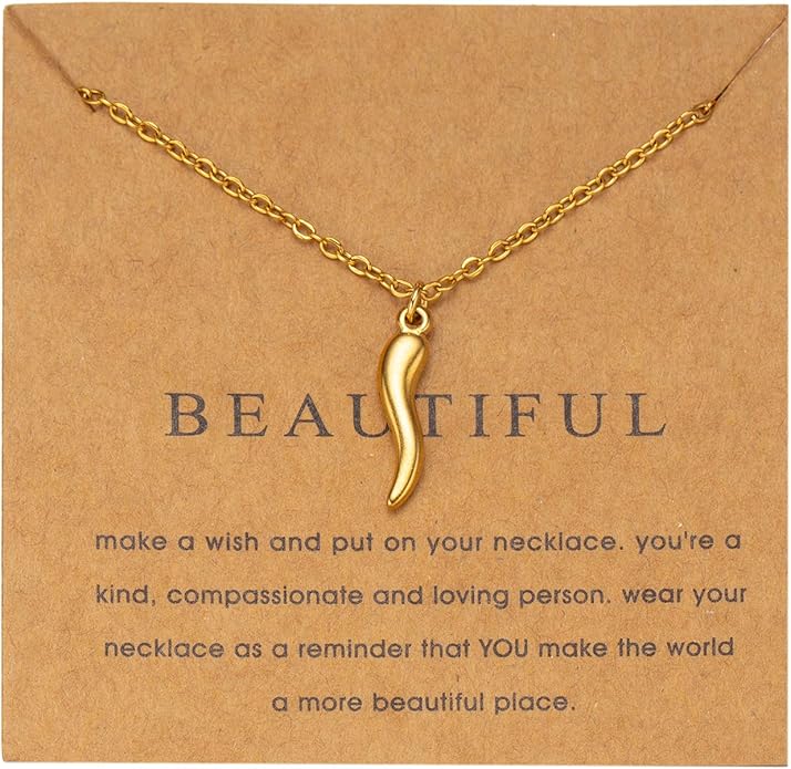 18k Gold Plated Necklace for Women Trendy Dainty Charm Evil eye Italian horn hummingbird starfish seashell bow elephant snake butterfly ladybug PendentMinimalist Delicate Jewelry for Women