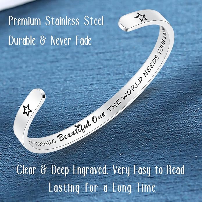 SAM & LORI Personal Bracelets for Teens/Women-Inspirational Jewelry Gifts (Various Designs) for Daughter/Sister/Mom/Friends-Adjustable Bracelet in a Pretty Gift Box