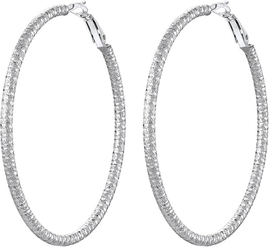 PROSTEEL 30/40/60/80/100mm Chunky Hoop Earrings For Women Gold Plated/Black Stainless Steel Hoops Earrings Statement Jewelry