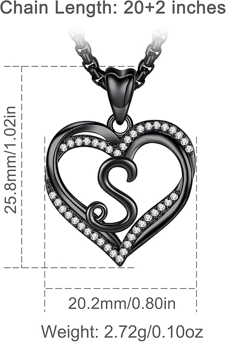INFUSEU Unique Initial Necklaces for Women Girls Small Heart Letter Jewelry, Meaningful Personalized Gifts