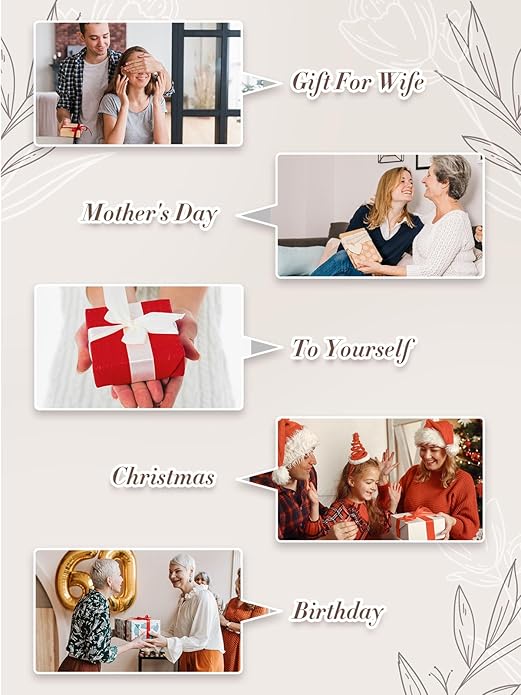 CrystalTears Beaded Gemstone Necklace for Women, Womens Colorful Boho Stone Bead Choker Necklace, Handmade Natural Crystal Stone Summer Beach Jewellery Gifts for Women Mom Christmas