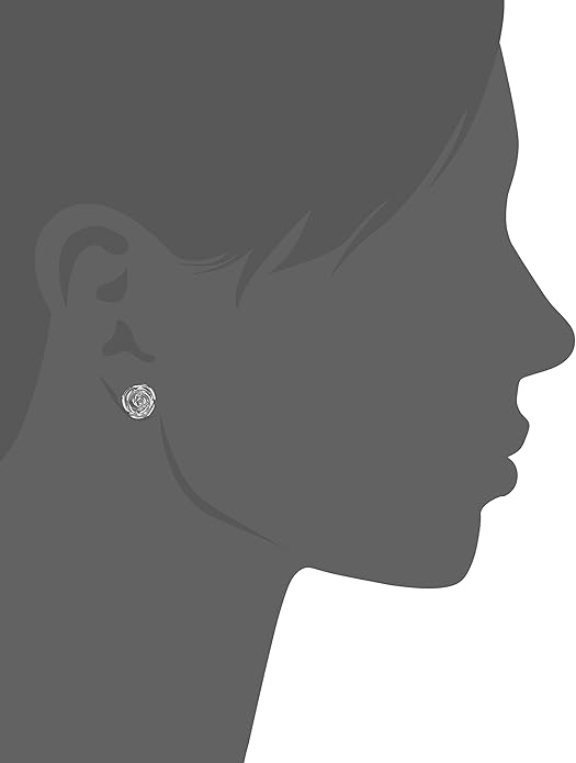 Amazon Essentials 925 Sterling Silver Rose Gold Earrings for Women, Nickel-Free Hypoallergenic Jewelry Gift, Push Back Stud Earrings