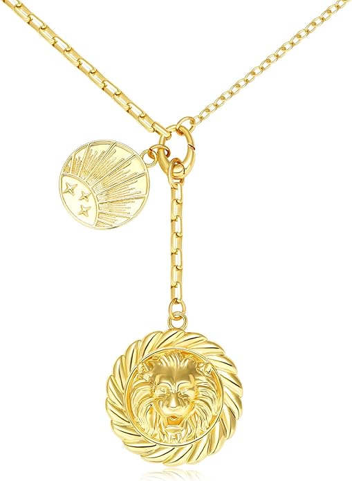 Chunky Gold Necklace for Women, 18K Waterproof Heart Necklace Statement Necklace Gold Charm Necklace Chunky Jewelry Paperclip Chain Choker Gift for Women