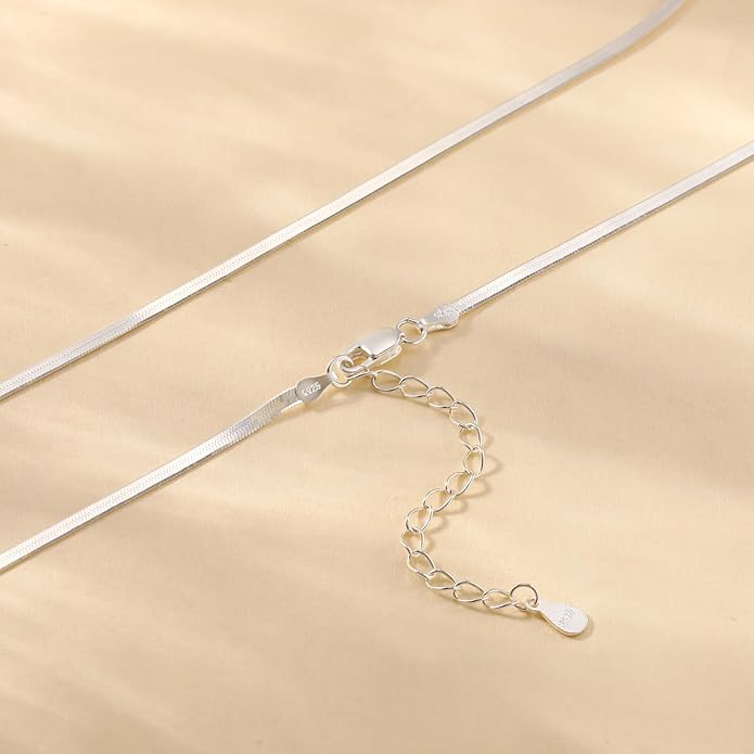 Freekiss Herringbone Necklace for Women,Dainty Gold Necklace,14k Gold Plated Snake,Gold Chain Choker Necklaces,Simple Gold Layered Necklaces,Gold Jewelry Gift for Women