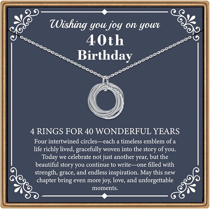 IEFLIFE Birthday Gifts for Women, Sterling Silver Necklaces, 40th 50th 60th 70th 80th 90th Birthday Necklace, 40 50 60 70 80 90 Years Old Birthday Gifts, 4 5 6 7 8 9 Decade Birthday Jewelry for Women
