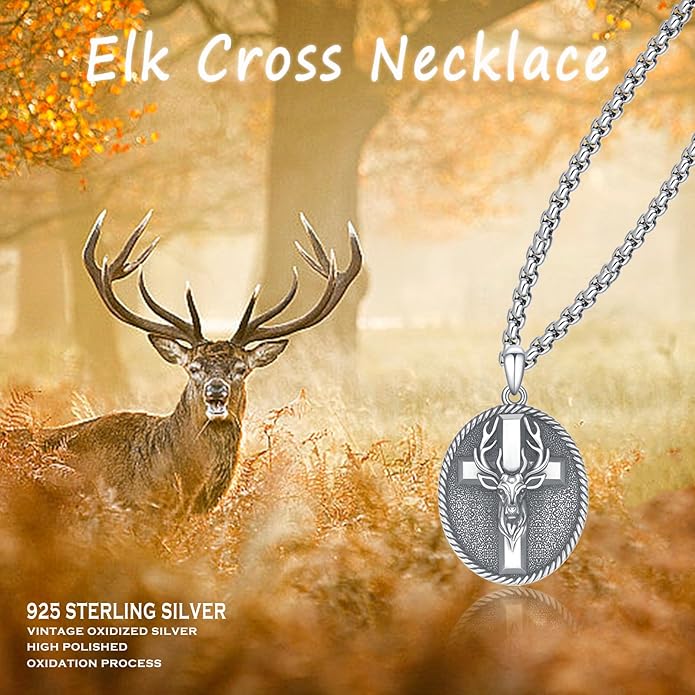 YEESIA Cross Necklace for Men Women 925 Sterling Silver Christian Pendant Religious Jewelry Gift for Men Women.