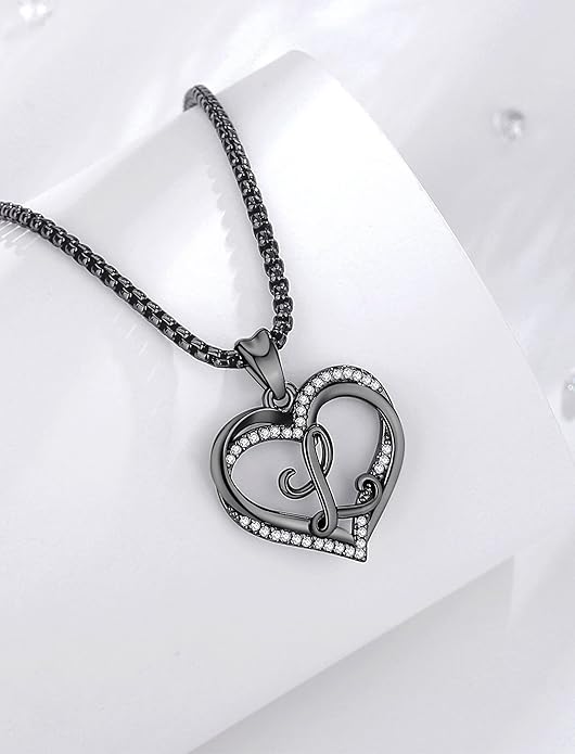 INFUSEU Unique Initial Necklaces for Women Girls Small Heart Letter Jewelry, Meaningful Personalized Gifts