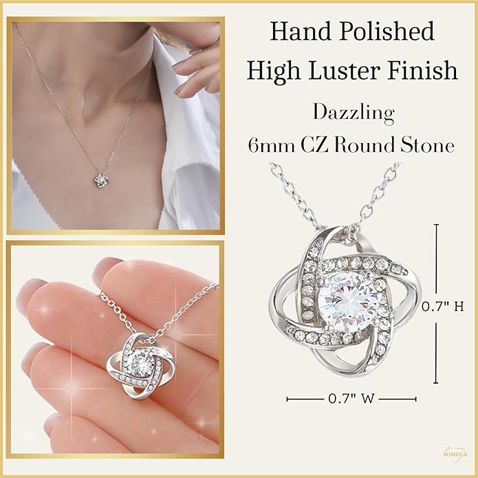 To My Soulmate Necklace For Women, Soul Mate Jewelry for Women, Future Wife Gifts, To My Wife Necklace from Husband, Gifts for Girlfriend, Pendant With Message Card