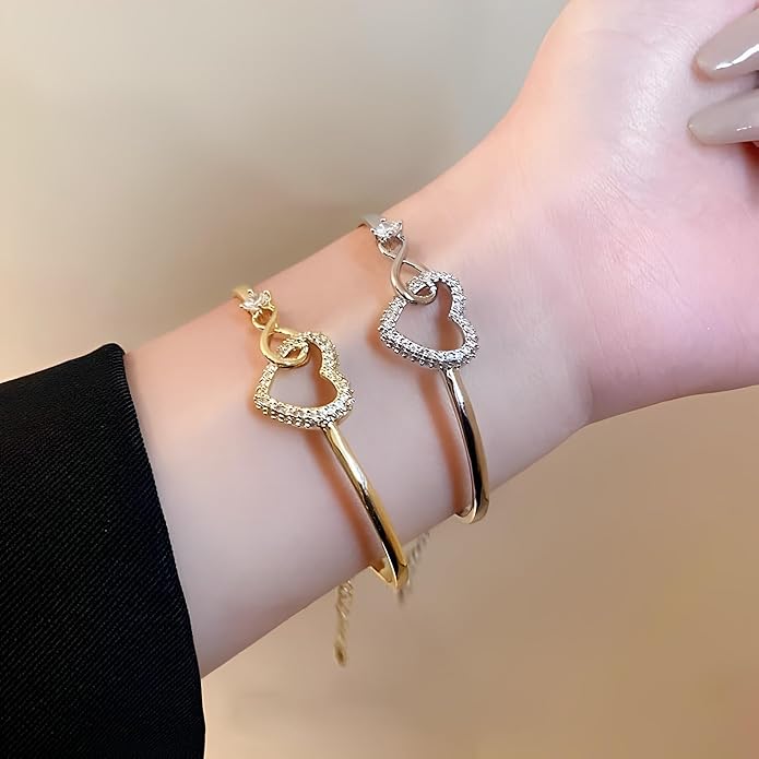 To My Beautiful Daughter In Law Bracelet From Mother-In-Law, Daughter In Law Birthday Gifts, Infinity Star Heart Bracelet For Her With Heartfelt Message Card & Elegant Box, Bonus Daughters Bracelets