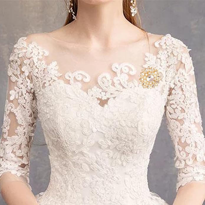 Touchstone Indian Bollywood Handcrafted Designer Jewelry Brooch Lapel Pin in Gold Or Silver Tone for Women.