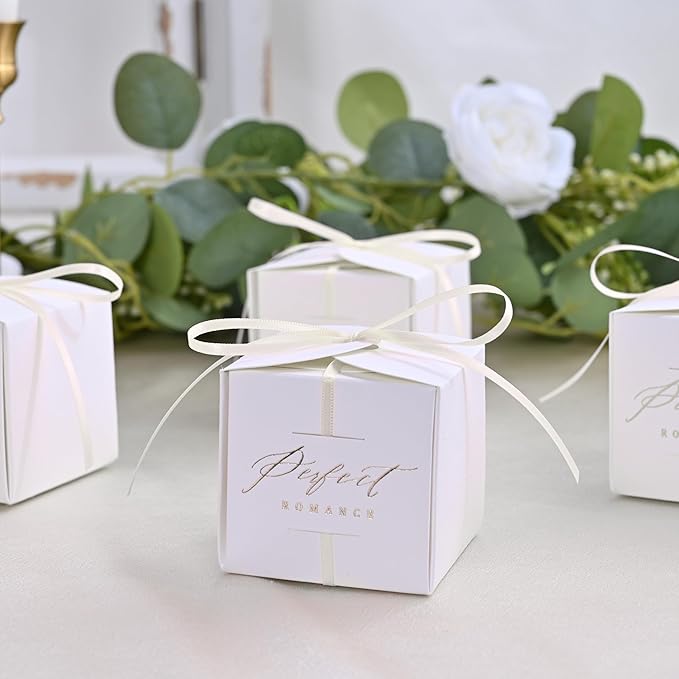 LEEQE Double Face Ivory Satin Thin Ribbon 1/8 inch X 50 Yards Polyester Ivory Ribbon for Gift Wrapping Very Suitable for Weddings Party Hair Bow Invitation Decorations and More