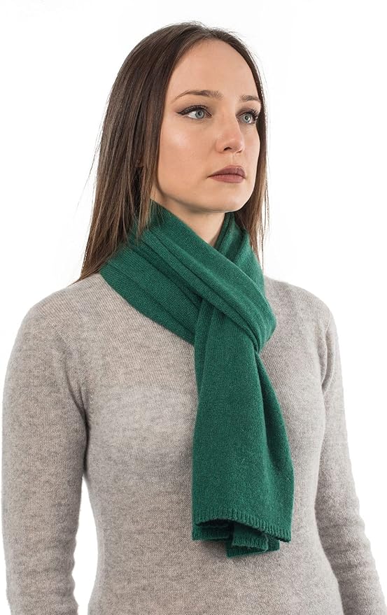 Dalle Piane Cashmere - 100% Cashmere Classic Scarf - Made in Italy - Neck Warmer (12" x 63") - Luxury Gift
