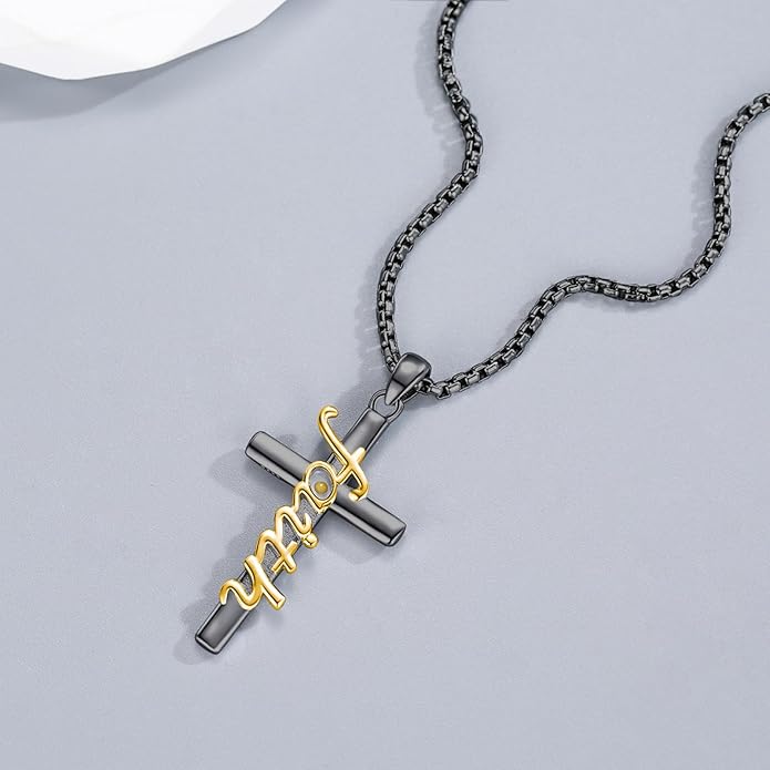 Midir&Etain Cross Necklace 925 Sterling Silver Celtic Christian Pendant Religious Protection Jewelry for Women Men