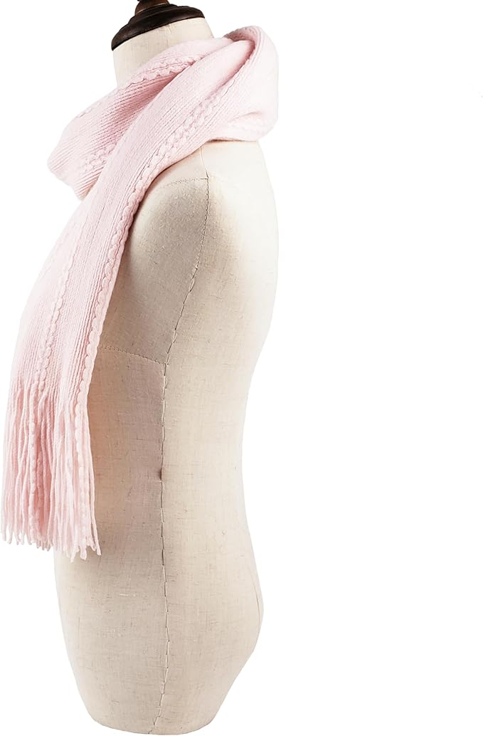 BRUCERIVER Women's Ultra Soft Knit Scarf & Glove Set Touchscreen Function Cable Design