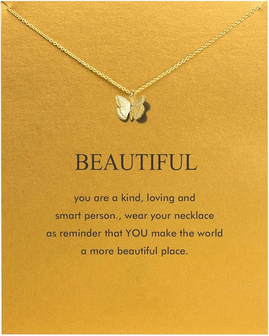 Hundred River Friendship Anchor Compass Necklace Good Luck Elephant Pendant Chain Necklace with Message Card