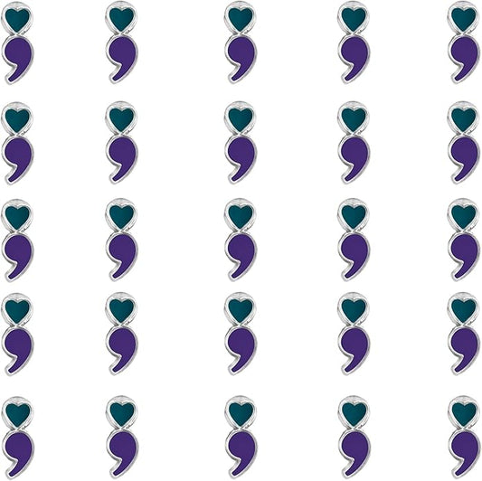 Suicide Awareness and Prevention Pin - Bulk Packs - Variety Pack of Teal & Purple Ribbon Pin Perfect for Support Groups, Gift-Giving and Fundraising