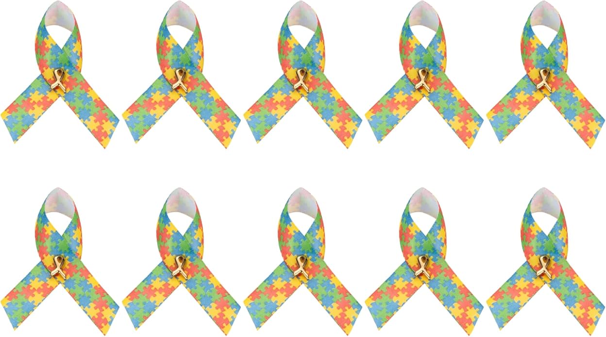 1/2/5/10/25/50/100pcs Satin Awareness Ribbon Pins (Pick your color), for Cancer & Disease Awareness, Bulk Quantities for Fundraising, Events, Gift Giving
