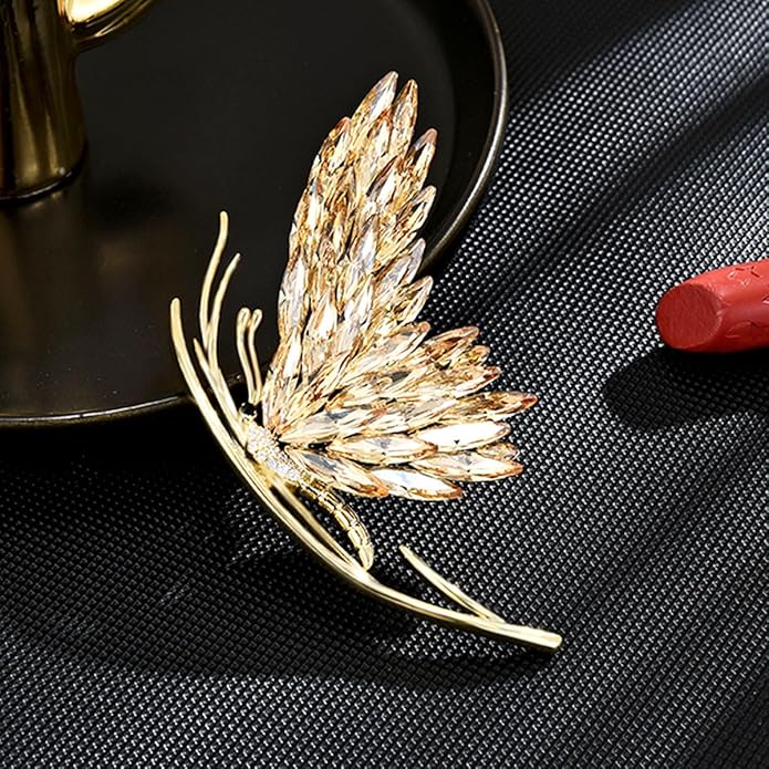 Animal Brooch for Women Girls 18k Gold Plated Animal Brooch Pin Rhinestone Animal Brooch Lapel Pin Jewelry Thanksgiving Day Birthday Wedding Gifts for Mom Wife