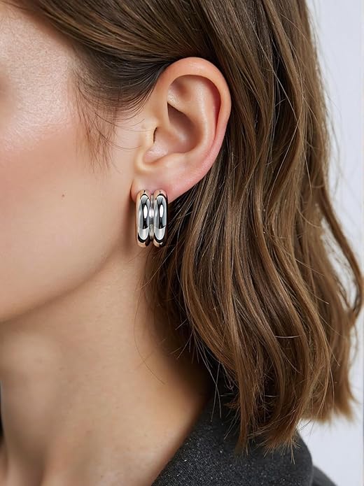 Trendy 14K Gold Plated Knot Earrings are Thick and Charming Pendant Earrings for Women They are Lightweight Hypoallergenic Fashion Accessories Jewelry Gifts for Women