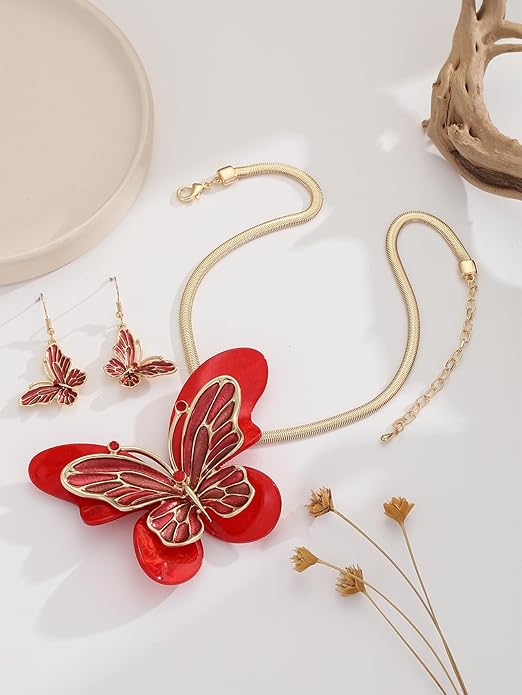 Vintage Chunky Statement Jewelry Set Retro Leaf Floral Geometric Bohemian Boho Bib Necklace Earring Set Fashion Costume Jewelry for Women Girls Wedding Party Prom Unique Gift