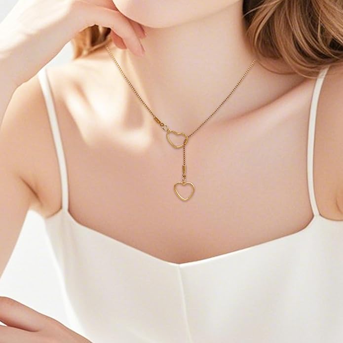 Irregular Y2k Long Y-shaped Necklace with Zircon Inlaid Sparkling Brick Tassel Pendant Double-Layer Chain High-end Fashion Accessory Women's