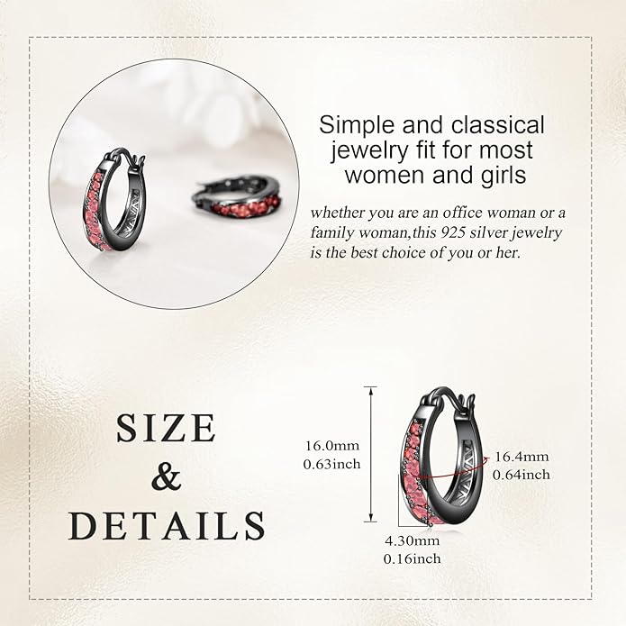 Sterling Silver Hoop Earrings Small Hoop Sun/Leaf/Triangle Huggie Earrings for Women Hypoallergenic