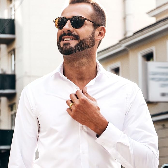 King Will Mens Tungsten Wedding Band with Cubic Zircon Inlay 7mm/8mm Flat Cut Comfort Fit Engagement Rings