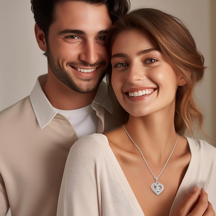 OOBEE Moissanite Heart Necklaces for Women, 1- 4 Carat Moissanite 925 Sterling Silver Gold Plating Fine Women Necklace，Ideal Anniversary Birthday Christmas Valentine Mothers Day Jewelry Gifts for Mom Wife Her Girlfriend