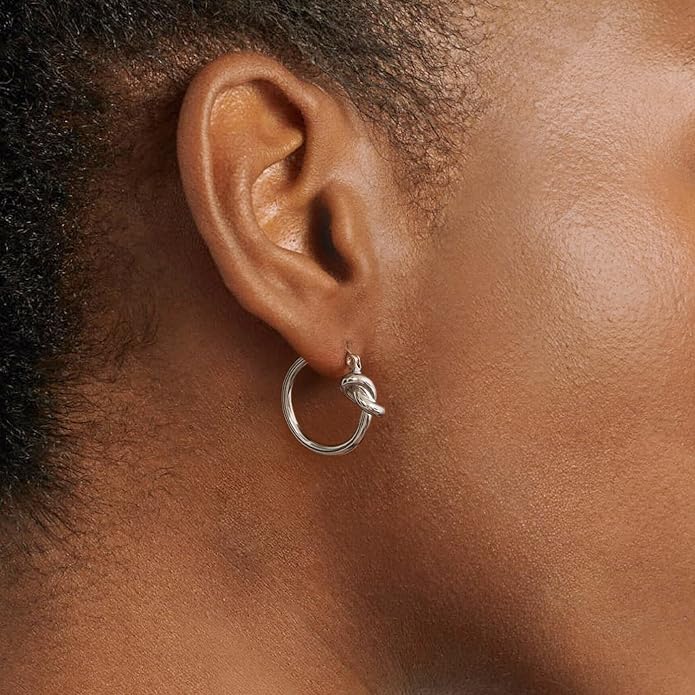 Hoop Earrings for Women 14K Gold Plated/Silver Hoops Simple Knot Huggie Small Hoop Earrings Set Trendy Hoops Everyday Wear Earrings for Women Jewelry