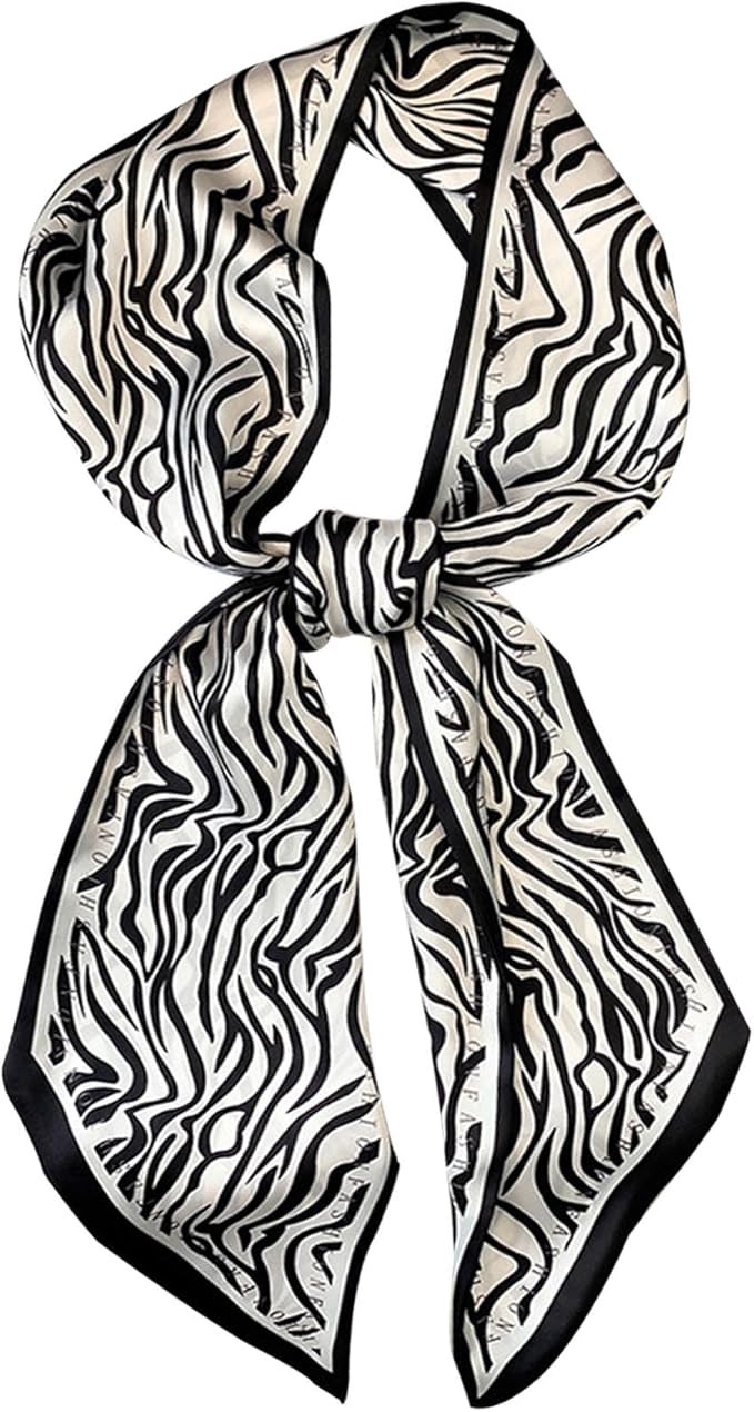kcctoo 59" Mulberry Silk Like Head Scarf Women's Fashion Square Neck Satin Scarfs for Bag Hair Scarves Gift 59 * 5.9”