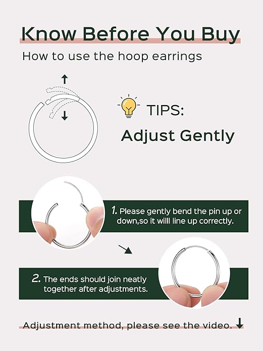 ChicSilver Hypoallergenic 925 Sterling Silver Hoop Earrings for Women, Lightweight Large Gold Plated Hoop Earrings, Endless Hoops Earring 20/30/40/50/60/70MM