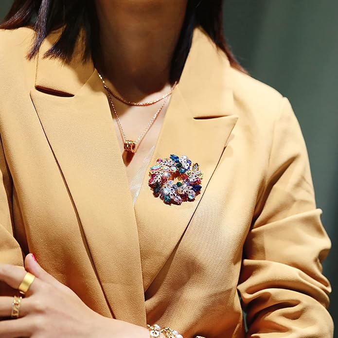 AILONMEI Brooch Pins For Women Fashion, Flower Brooches Jewelry For Women Floral Series Brooches And Pins Designer Lady's Costume
