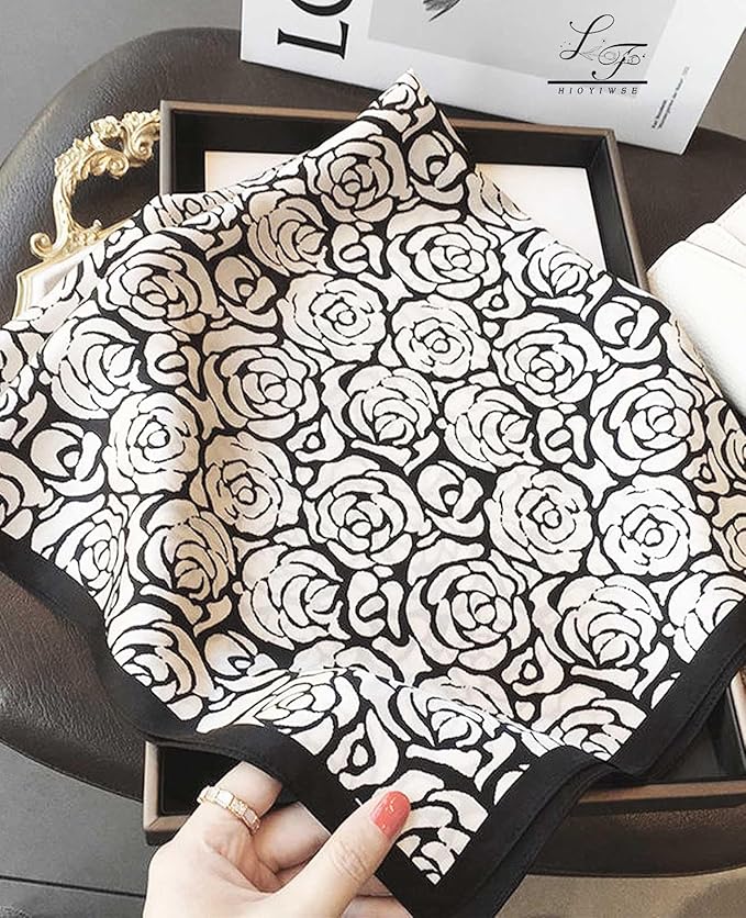 Hioyiwse Satin Bandanas Head Scarf For Women Hair Scarves Accessories Lightweight Fashion Wrap Neck Silk Sleeping Headscarf