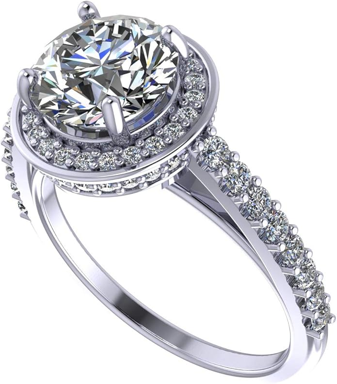 NANA Jewels Sterling Silver Engagement Rings for Women - Choose Simulated Morganite, Citrine, Aquamarine & More