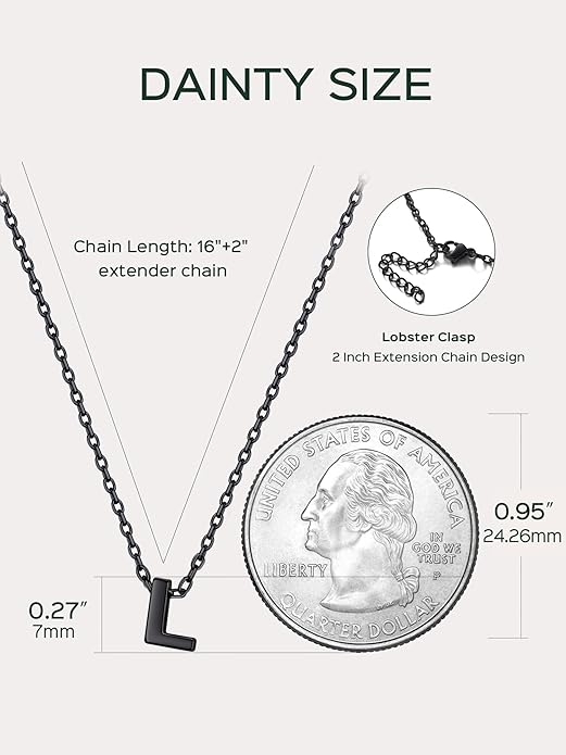 ChicSilver 925 Sterling Silver Initial Necklace for Women Dainty Letter Jewelry Personalized Gift
