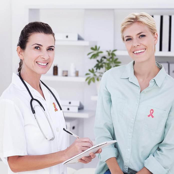 Breast Cancer Awareness Accessories, Breast Cancer Awareness Pins, Breast Cancer Pink Ribbon Metal Lapel Pins Official Hope Ribbon Enamel Brooch Bulk for Survivor Charity Event Marathon Supply