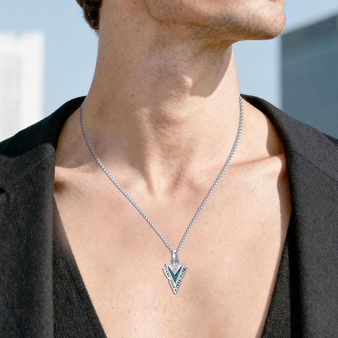 Taioiat viking Pendant Necklace for Men Nordic Celtic 925 Sterling Silver Vintage Mjolnir Jewelry Norse Vikings Gift for Women