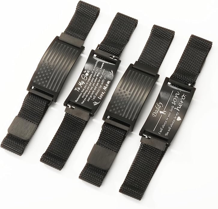 Bracelet for Men/Husband/Uncle/Bonus Dad/New Dad/Papa/Stepdad,American Flag Bracelet Fathers Day Valentines Christmas Jewelry Gifts,Adjustable Size