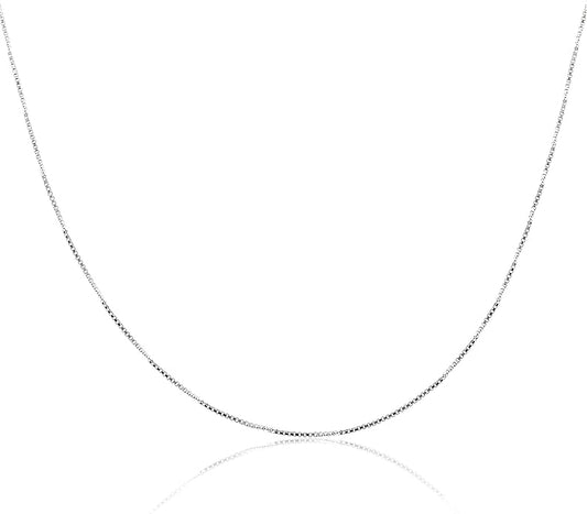 AJ's Collection Sterling Silver Chain Necklace In Silver, 14K Gold Plate or Rose Gold Plated