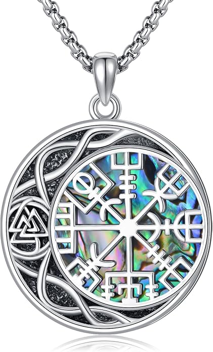 Taioiat viking Pendant Necklace for Men Nordic Celtic 925 Sterling Silver Vintage Mjolnir Jewelry Norse Vikings Gift for Women