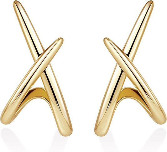 Gold Stud Earrings for Women Trendy, Simple Minimalist Gold Stud Earrings, Dainty Simple Earring for Women‘s Fashion Gifts