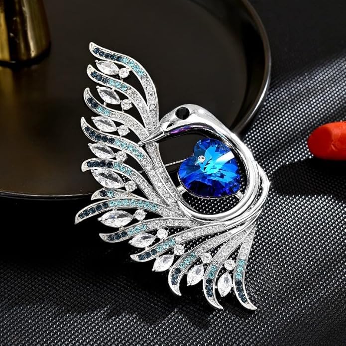 UNVAK Animal Brooches for Women Pearl Rhinestones Animal Brooch Pin Cute Animal Jewelry Gift for Wife Mom Girlfriends