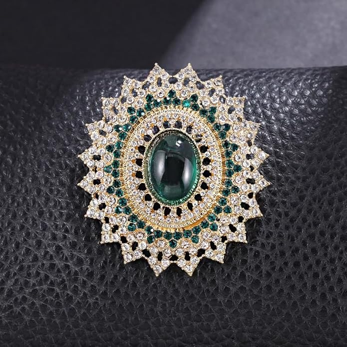 Soumimi Rhinestone Brooch Pin Crystal Brooches for Women Lapel Pin Dress Accessories Birthday Christmas Gift for Wife Mom