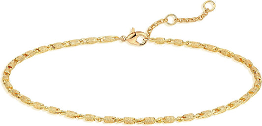 MTMY Gold Anklets for Women 14K Gold Plated Tiny Bead Anklet Colorful Tassel Foot Chain Dainty Adjustable Cute Summer Beach Boho Anklets Jewelry Gift