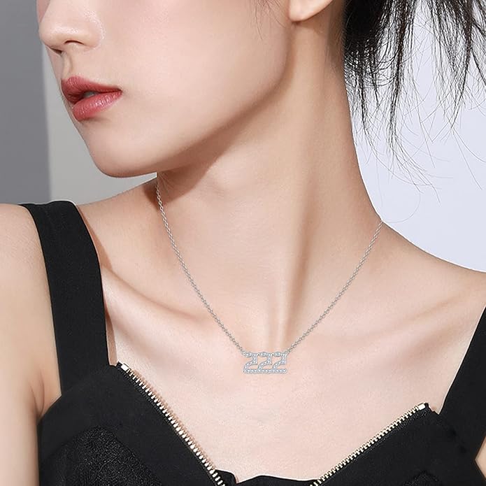TUGHRA Evil Eye Necklace S925 Sterling Silver Evil Eye Pendant Necklaces Protection Jewelry Amulet Gift for Women Girls Boys Men Birthday Anniversary