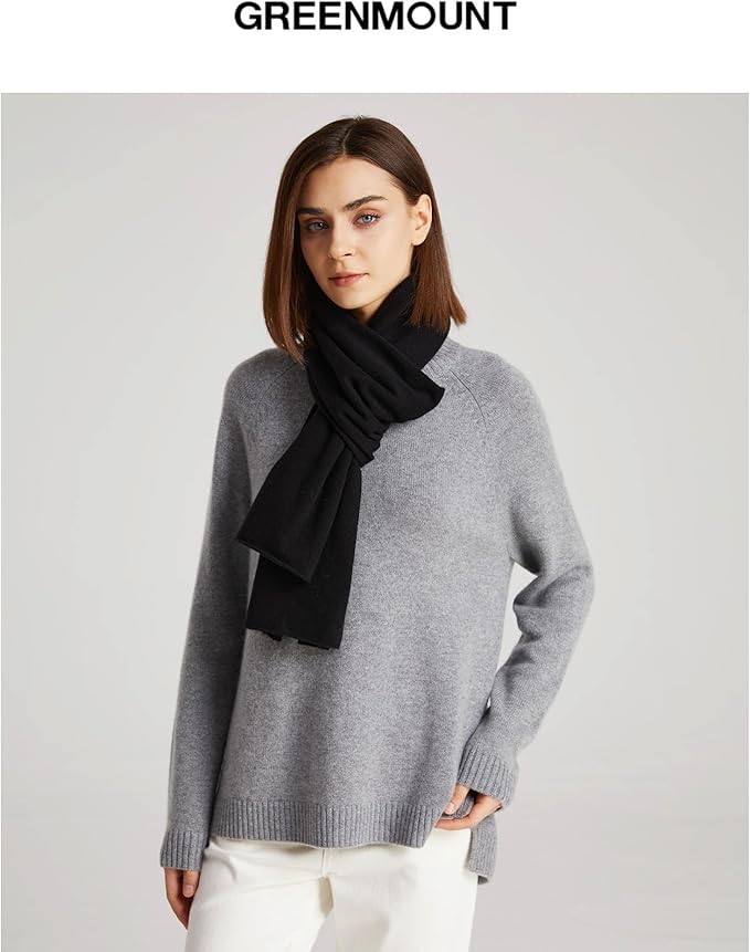GreenMount Women's Cashmere Shawls 100% Cashmere Knit Soft Warm Winter Extra Large Scarf for Women Plant Dyeing